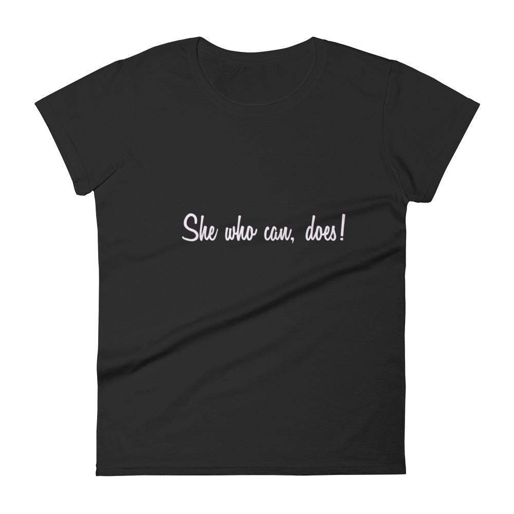 She Who Can (Fitted) - Women's short sleeve t-shirt