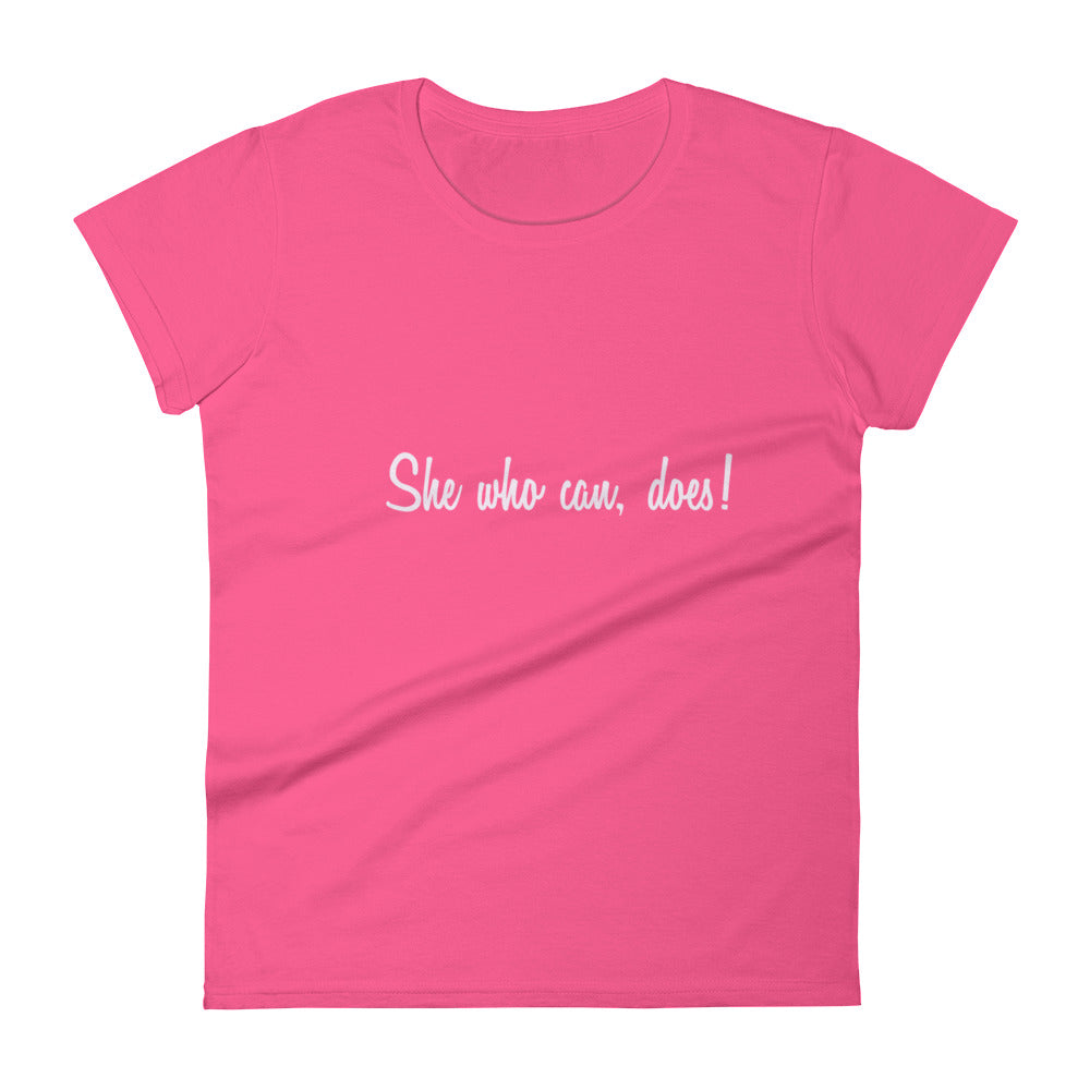 She Who Can (Fitted) - Women's short sleeve t-shirt