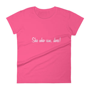 She Who Can (Fitted) - Women's short sleeve t-shirt